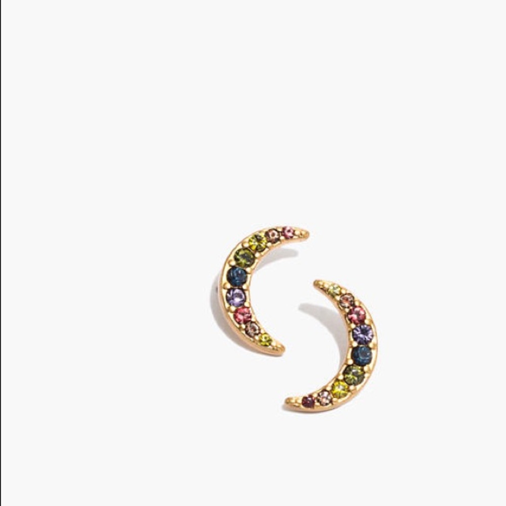 Madewell Rainbow Moon Stud Earrings